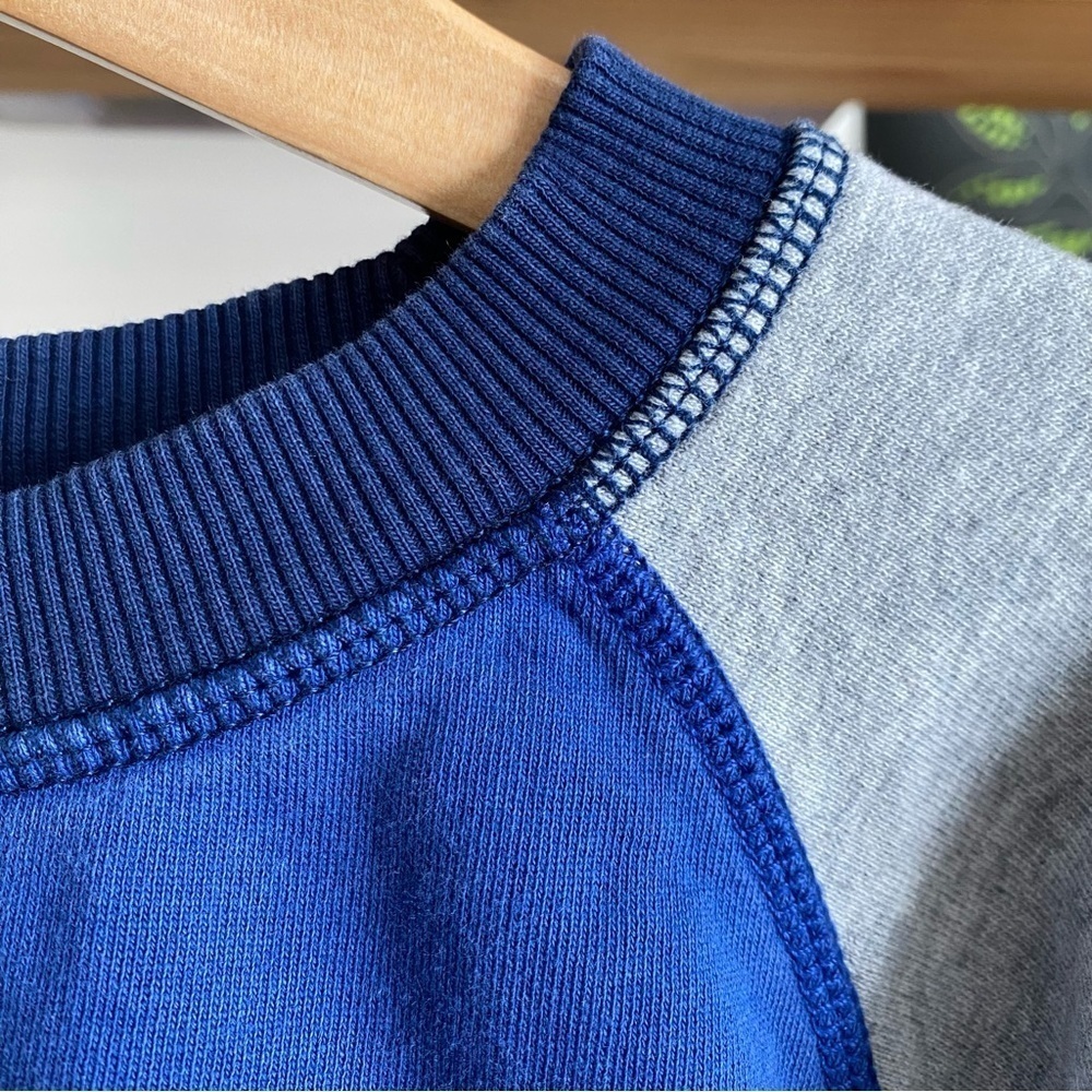 Hanna Andersson Blue Yellow Gray Colorblock Gamer Controls Crewneck Sweatshirt 6 - Picture 7 of 12